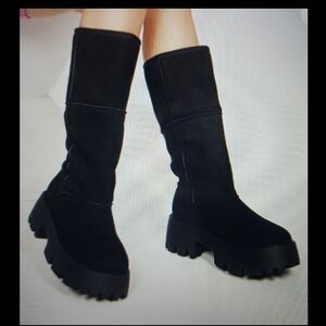 Fashion Nova Black Winter Boots